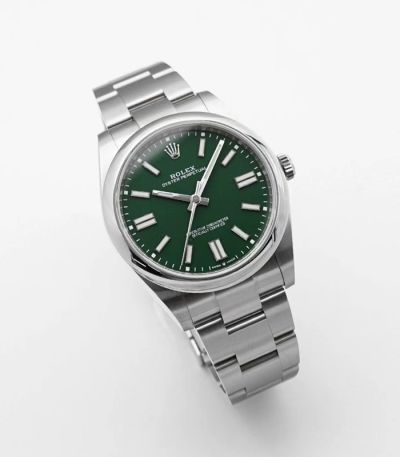 NR Factory Replica ROLEX Oyster Perpetual ETA2836 Green Dial 36mm Watch